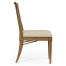 Cut-Out English Brown Oak Dining Side Chair