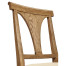 Cut-Out English Brown Oak Dining Side Chair