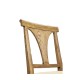 Cut-Out English Brown Oak Dining Side Chair