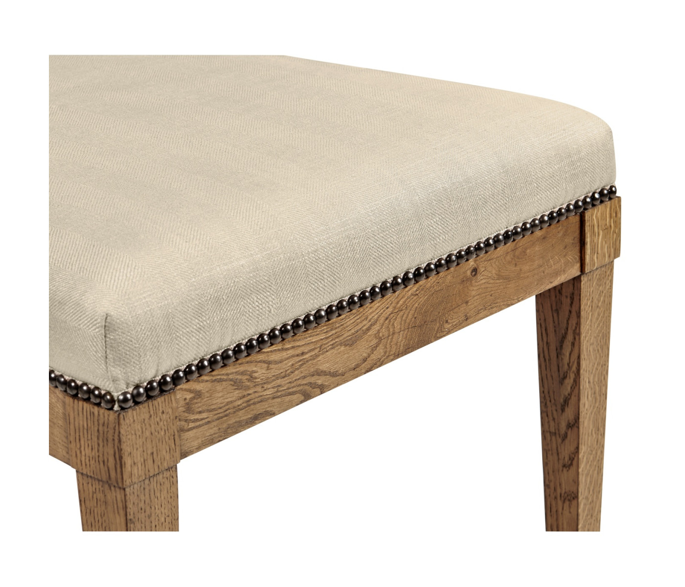 Cut-Out English Brown Oak Dining Side Chair