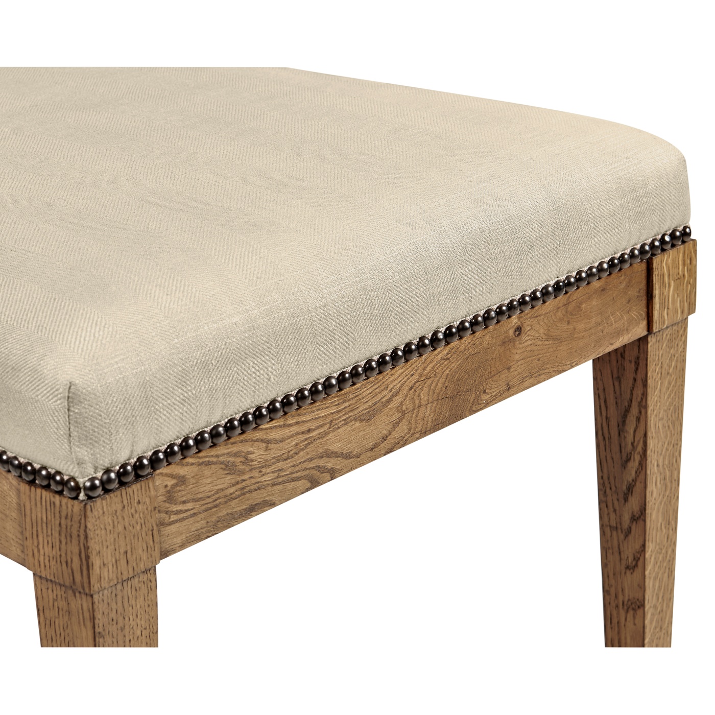 Cut-Out English Brown Oak Dining Side Chair