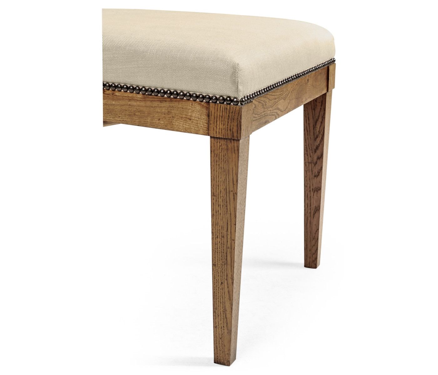 Cut-Out English Brown Oak Dining Side Chair