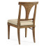 Cut-Out English Brown Oak Dining Side Chair