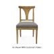Cut-Out English Brown Oak Dining Side Chair