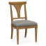 Cut-Out English Brown Oak Dining Side Chair