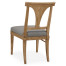 Cut-Out English Brown Oak Dining Side Chair