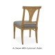 Cut-Out English Brown Oak Dining Side Chair