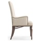 Square Back Bleached Crotch Walnut Dining Arm Chair