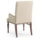 Square Back Bleached Crotch Walnut Dining Arm Chair