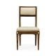 Open Back Bleached Crotch Walnut Dining Chair