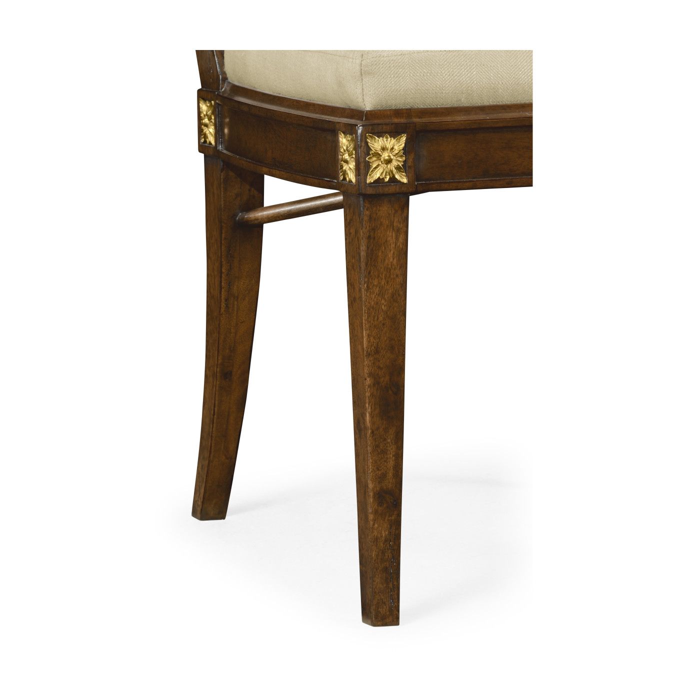 Open Back Bleached Crotch Walnut Dining Chair