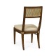 Open Back Bleached Crotch Walnut Dining Chair