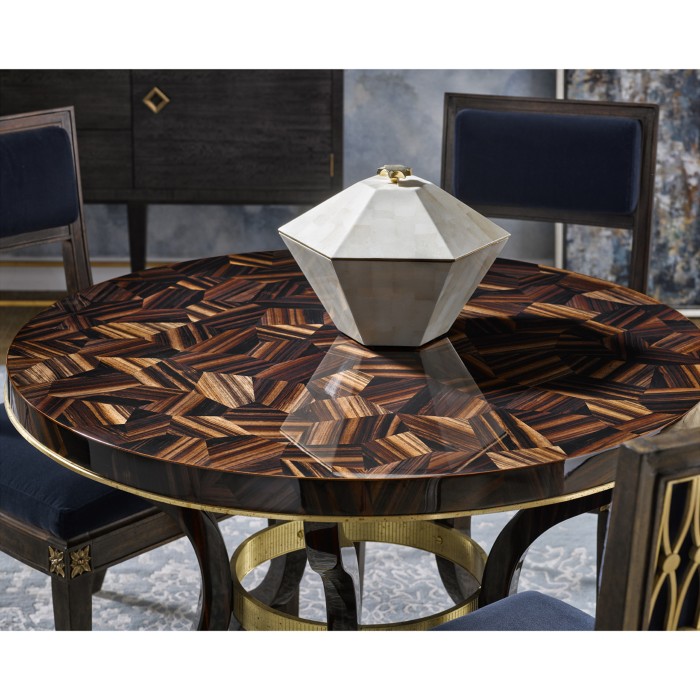 Open Back Bleached Crotch Walnut Dining Chair