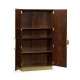 Walnut & Crackle Ceramic Lacquered Storage Cabinet