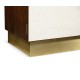 Walnut & Crackle Ceramic Lacquered Storage Cabinet