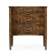 Inward Bow Front Light Brown Mahogany Bedside Chest