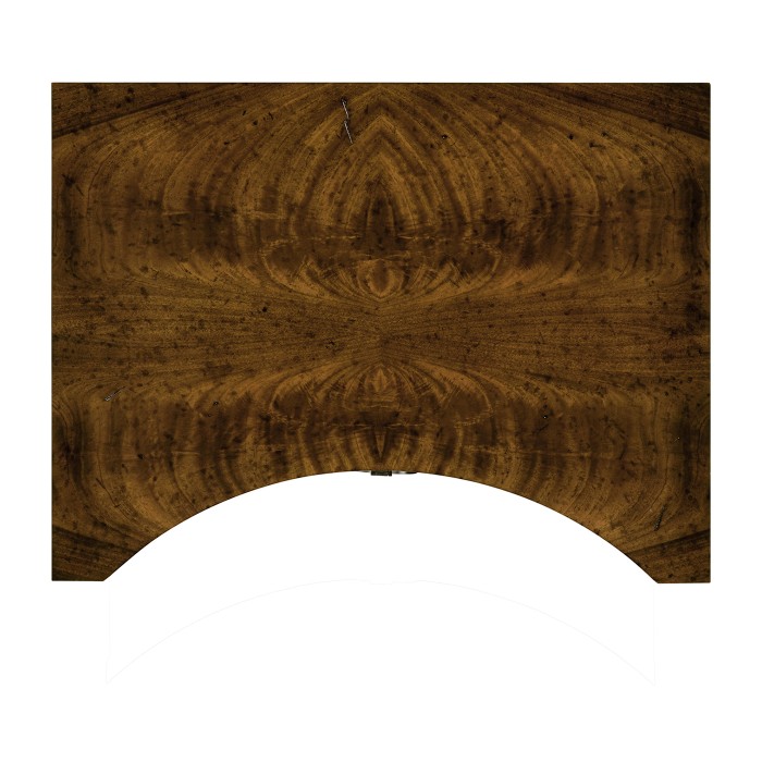 Inward Bow Front Light Brown Mahogany Bedside Chest