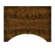 Inward Bow Front Light Brown Mahogany Bedside Chest