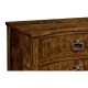 Inward Bow Front Light Brown Mahogany Bedside Chest