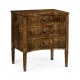 Inward Bow Front Light Brown Mahogany Bedside Chest