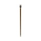 Mahogany Walking Stick with Brass Wolf Topper