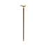 Mahogany Walking Stick with Brass Derby Topper