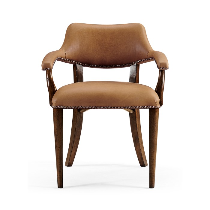 Walnut Library Arm Chair