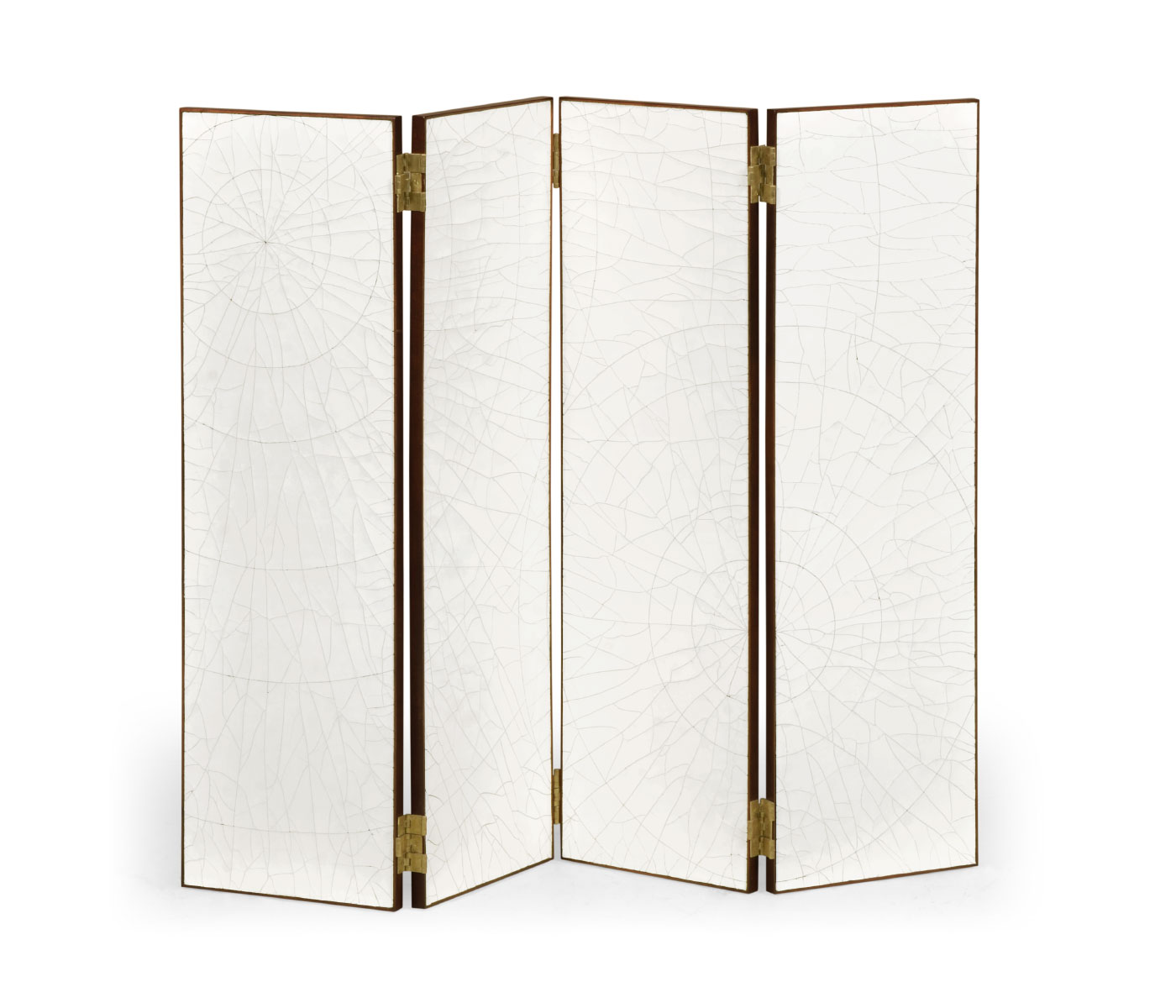 Crackle Ceramic Lacquered Folding Screen
