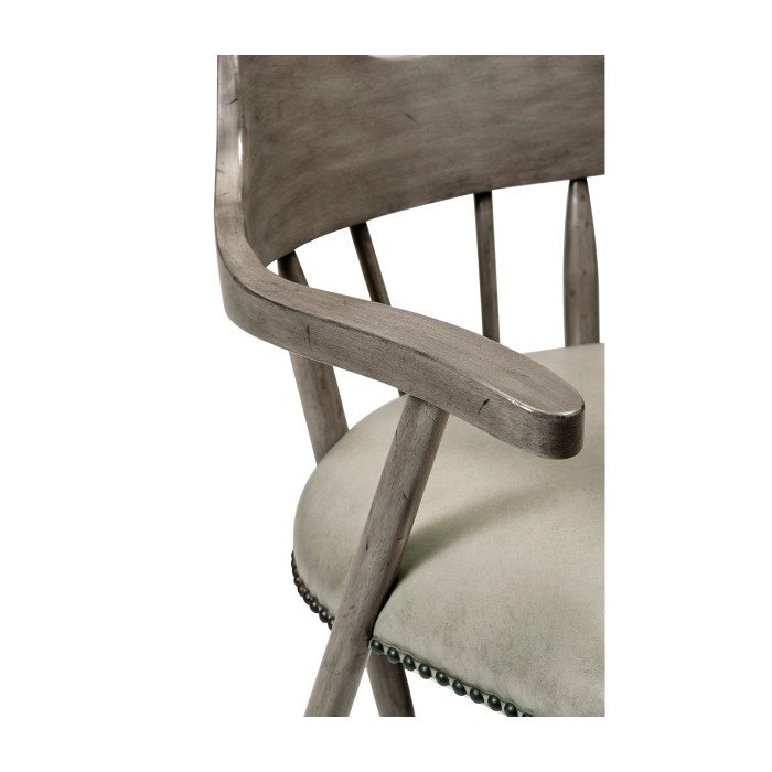 Smokers Style Antique Dark Grey Bar Stool