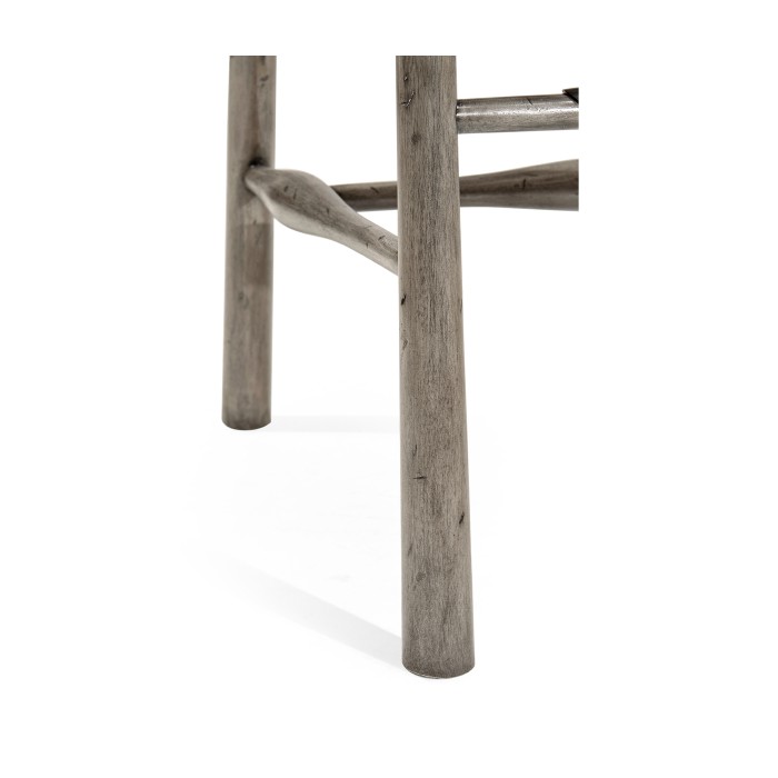 Smokers Style Antique Dark Grey Bar Stool