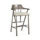 Smokers Style Antique Dark Grey Bar Stool