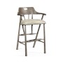 Smokers Style Antique Dark Grey Bar Stool