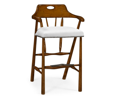 Smokers Style Country Walnut Bar Stool