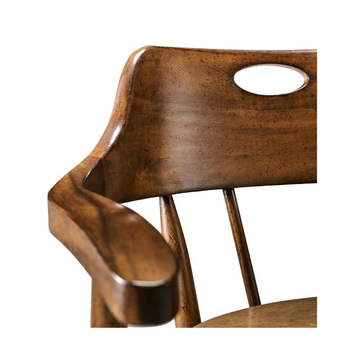 Smokers Style Country Walnut Bar Stool