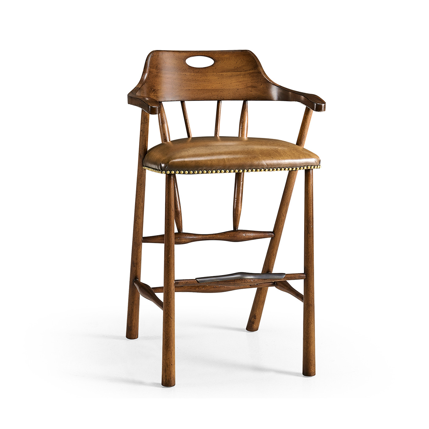 Smokers Style Country Walnut Bar Stool