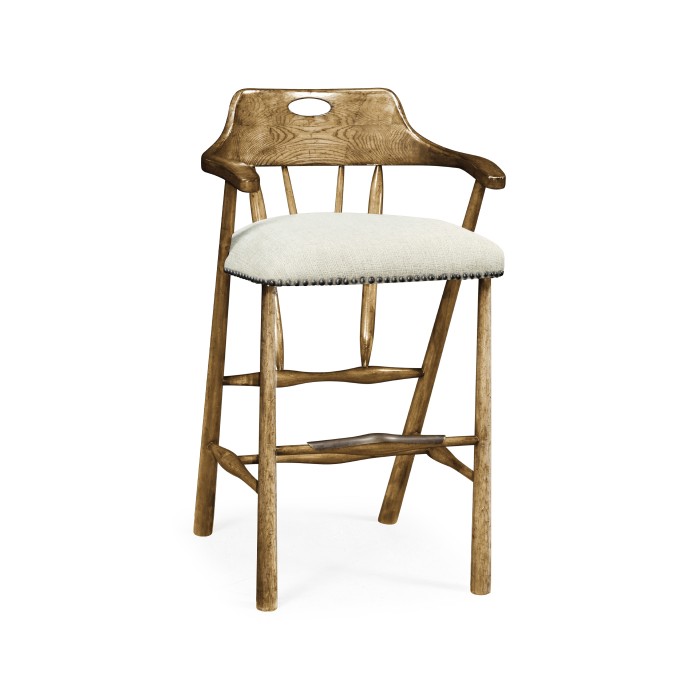 Smokers Style Medium Driftwood Bar Stool