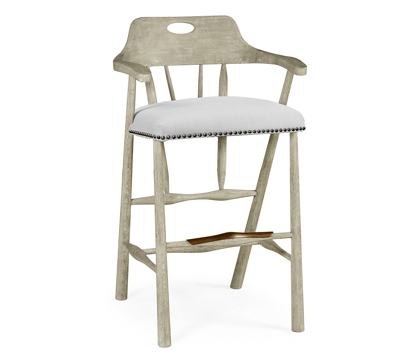 Smokers Style Rustic Grey Bar Stool