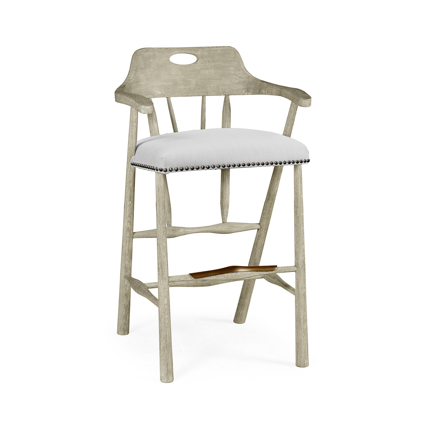 Smokers Style Rustic Grey Bar Stool