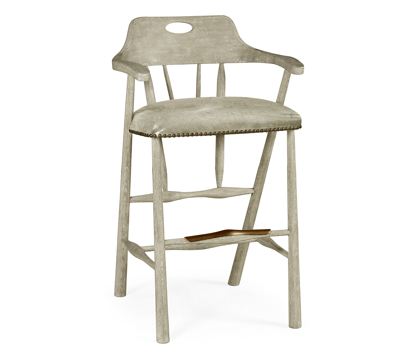 Smokers Style Rustic Grey Bar Stool