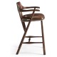Smokers Style Dark Oak Bar Stool