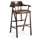 Smokers Style Dark Oak Bar Stool