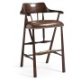 Smokers Style Dark Oak Bar Stool