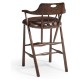 Smokers Style Dark Oak Bar Stool