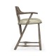 Smokers Style Antique Dark Grey Counter Stool