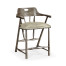 Smokers Style Antique Dark Grey Counter Stool