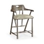 Smokers Style Antique Dark Grey Counter Stool