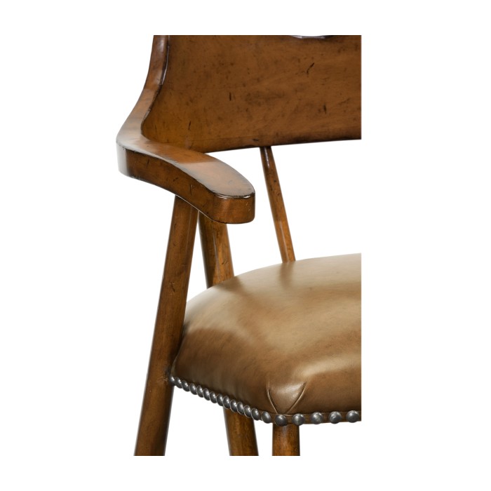Smokers Style Country Walnut Counter Stool