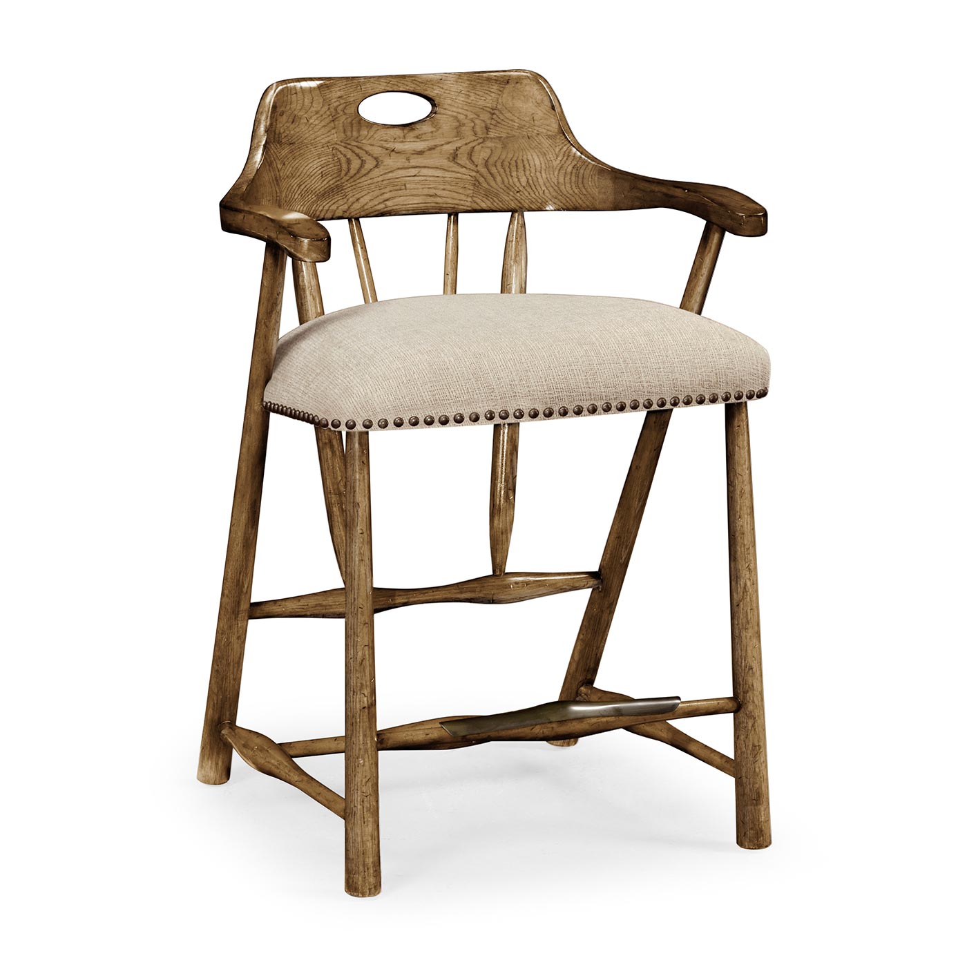 Smokers Style Medium Driftwood Counter Stool
