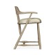 Smokers Style Grey Oak Counter Stool