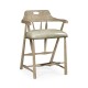 Smokers Style Grey Oak Counter Stool